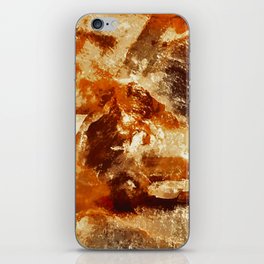 Orange, Gold and Brown Marble Texture iPhone Skin