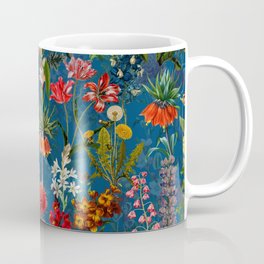Vintage & Shabby Chic - Blue Midnight Spring Botancial Flower Garden Coffee Mug