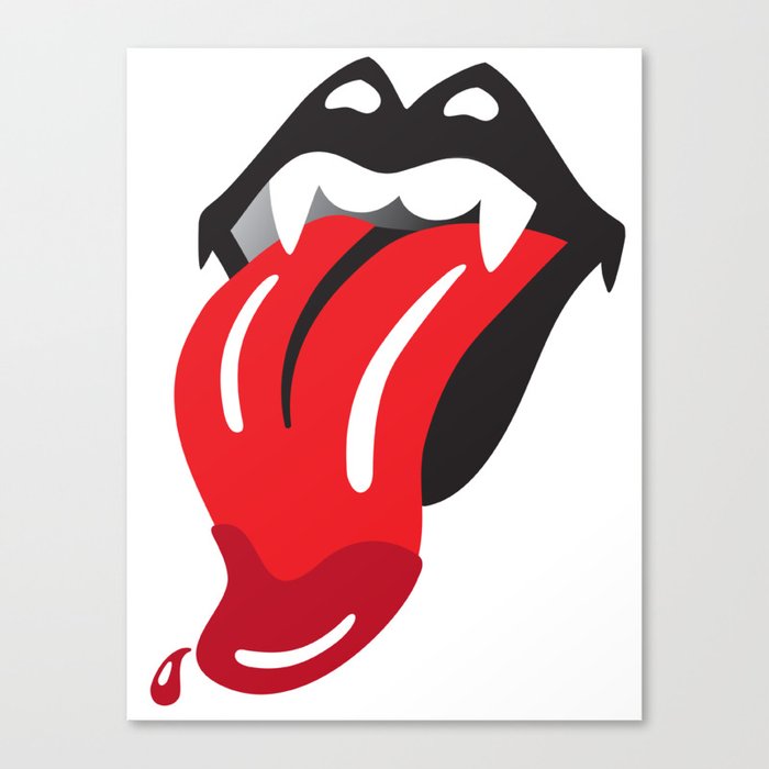 Kiss Rolling Stones Tongue Mash Up Gene Simmons Canvas Print By Nygroove Society6