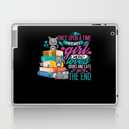 Girl Loves Books And Cats Bookworm Book Reading Laptop Skin