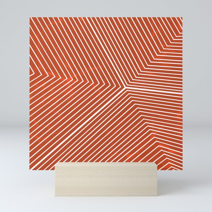 Rustic Geometric Lines Mini Art Print