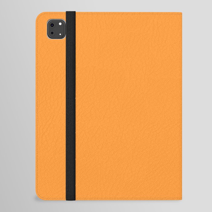 DEEP SAFFRON SOLID COLOR. Light Orange Plain Pattern  iPad Folio Case
