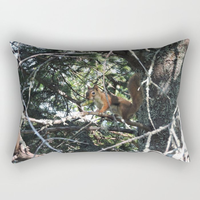 Squirrel in Tree Rectangular Pillow