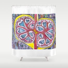 kidney heart Shower Curtain