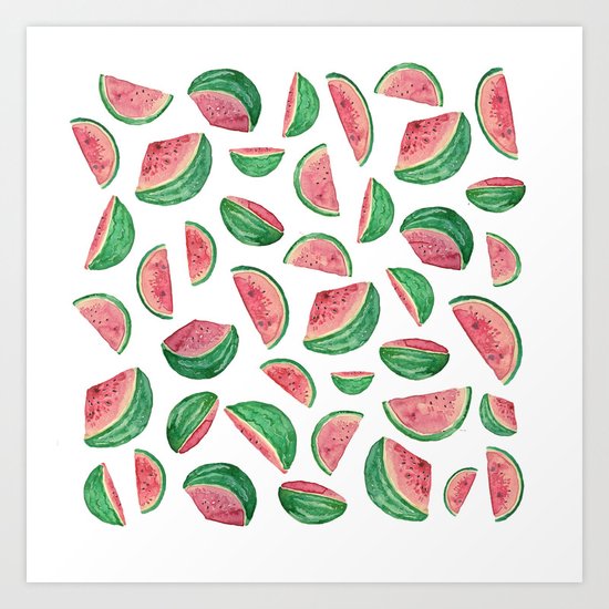 watermelon pattern Art Print