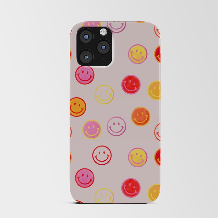 Smiling Faces Pattern iPhone Card Case