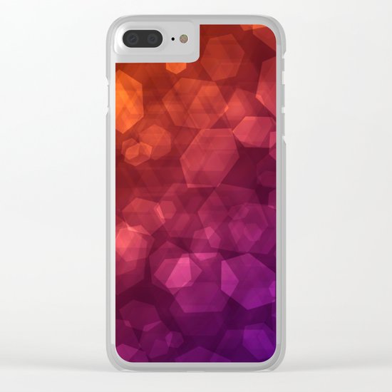 Abstraction . Red purple pattern . Clear iPhone Case