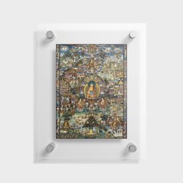 Buddhist art - Thangka Painting Meditation Floating Acrylic Print