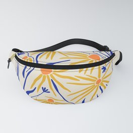 Abstract Wildflowers Floral Print Fanny Pack
