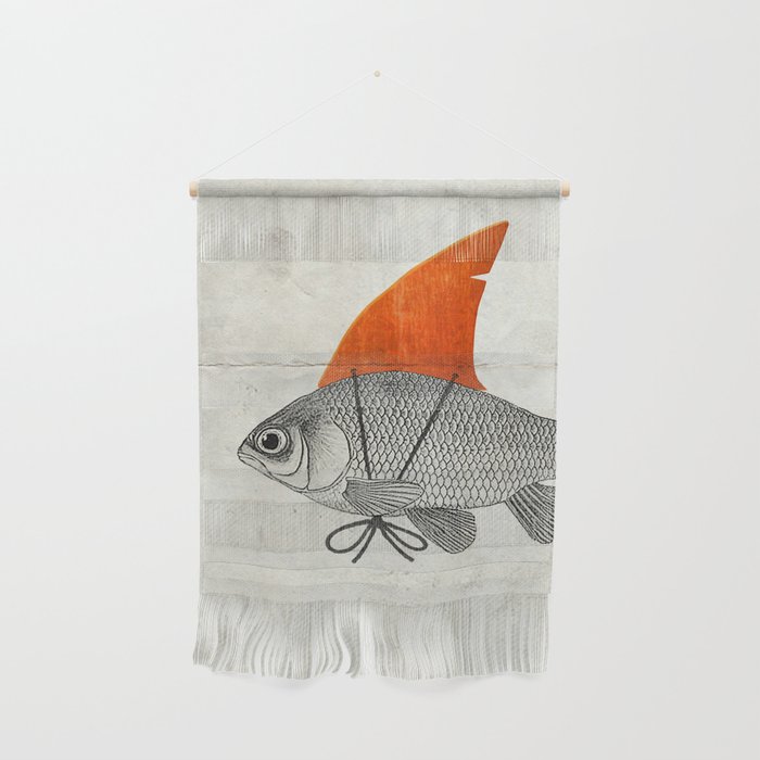 Goldfish with a Shark Fin Wall Hanging