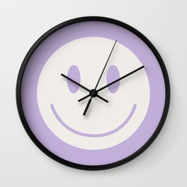 Happy Thoughts Lavender Wall Clock