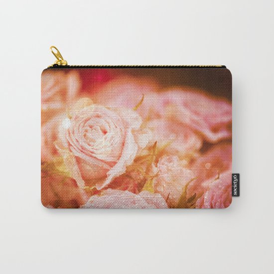 Roses with waterdroplets and bokeh Carry-All Pouch