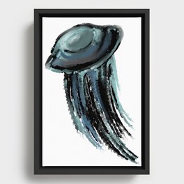 jellyfish In ocean Framed Canvas