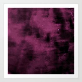 Orchid Pink and Black Faux Tie Dyed Pattern Art Print