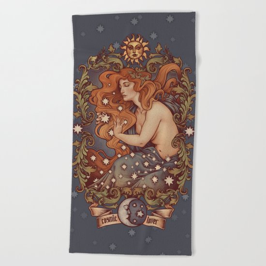 COSMIC LOVER color version Beach Towel