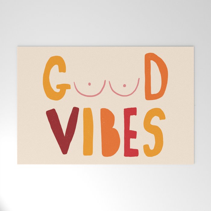 Cheeky Good Vibes Welcome Mat