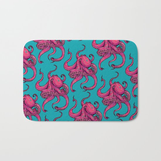 Octopus Pattern Bath Mat
