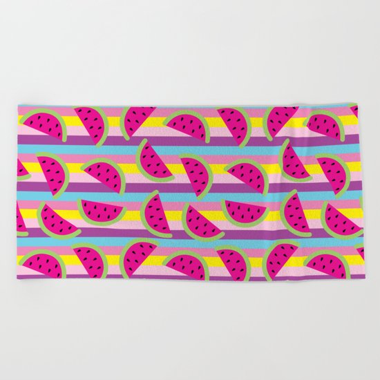 Watermelon party Beach Towel