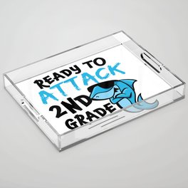 Ready To Attack 2nd Grade Shark Acrylic Tray
