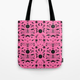 Pink Cicada Pattern Tote Bag