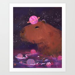 absolute everything is capybara Art Print