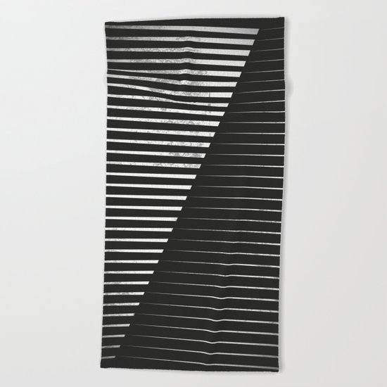 Black vs. White Beach Towel