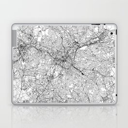 Birmingham, England White Map Laptop Skin