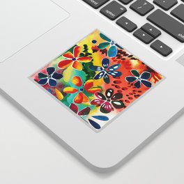 Watercolor floral collage Sticker