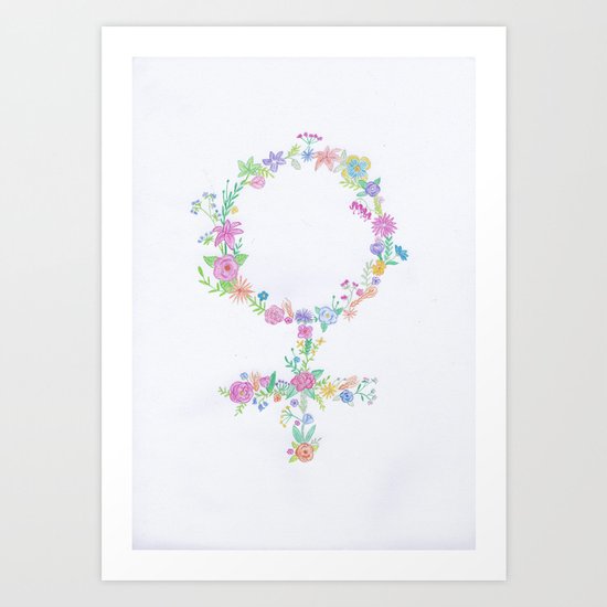 Feminist flower Art Print