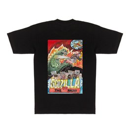 Godzilla vs The Nazis T Shirt | Watercolor, Movieposter, Godzilla, Resist, Popart, Painting, Ink, Comic, Fire, Illustration 