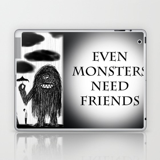 Even monsters need friends 2 Laptop & iPad Skin