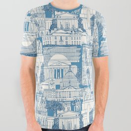 Washington DC toile blue All Over Graphic Tee