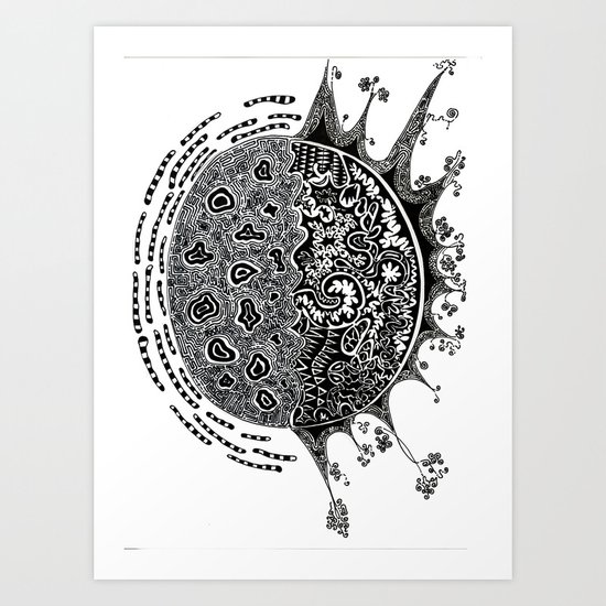 Dependent Existence / The Sun and The Moon Art Print