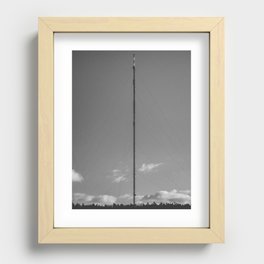 Black and white radio tower Recessed Framed Print