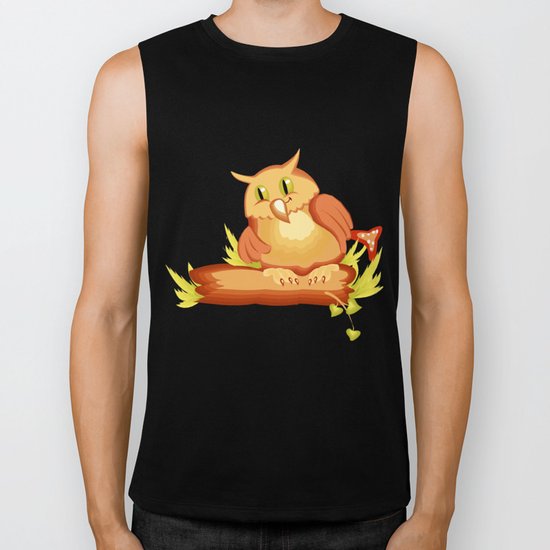 Owly Owl Biker Tank