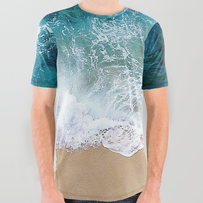 Ocean Waves I All Over Graphic Tee