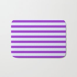 [ Thumbnail: Lavender & Dark Orchid Colored Striped/Lined Pattern Bath Mat ]