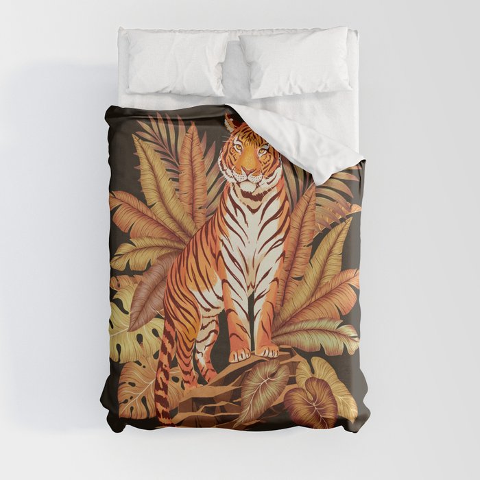 Autumn Jungle Tiger Duvet Cover