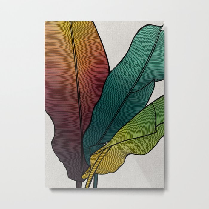 Exotic Colorful Leaves No. 3 Metal Print
