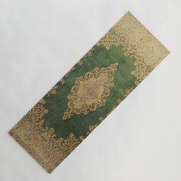 Vintage Persian Kerman Rug Yoga Mat
