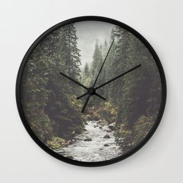 Mountain creek - Landscape and Nature Photography Wall Clock