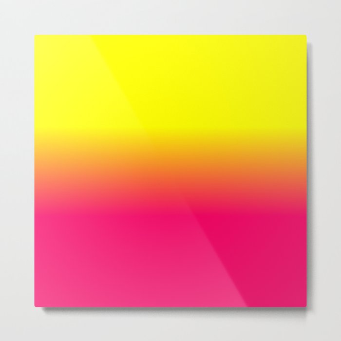 Neon Pink and Neon Yellow Ombre Shade Color Fade Poster by PodArtist Society6