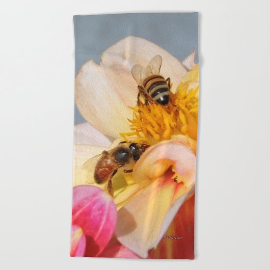 Honeybees at Work Beach Towel