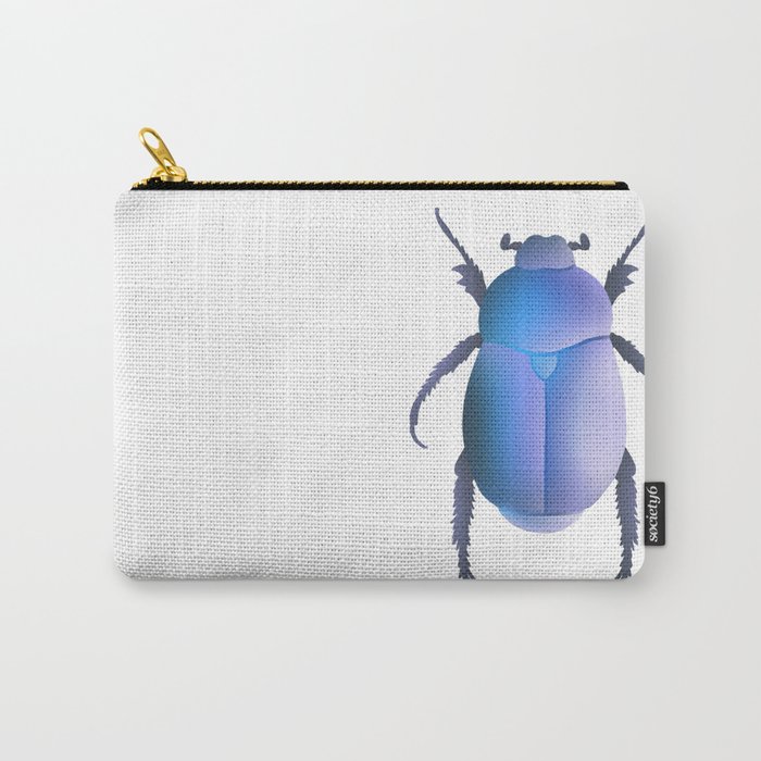 Blue Egyptian Scarab Beetle Carry-All Pouch
