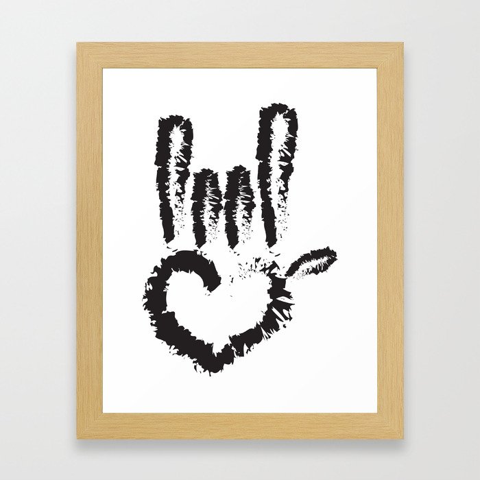 Rock on with love Framed Art Print