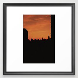NYC Sunset Framed Art Print