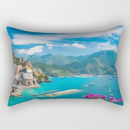 Amalfi Coast Italy Travel Waterfront Rectangular Pillow
