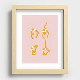 Yoga pose progress Recessed Framed Print