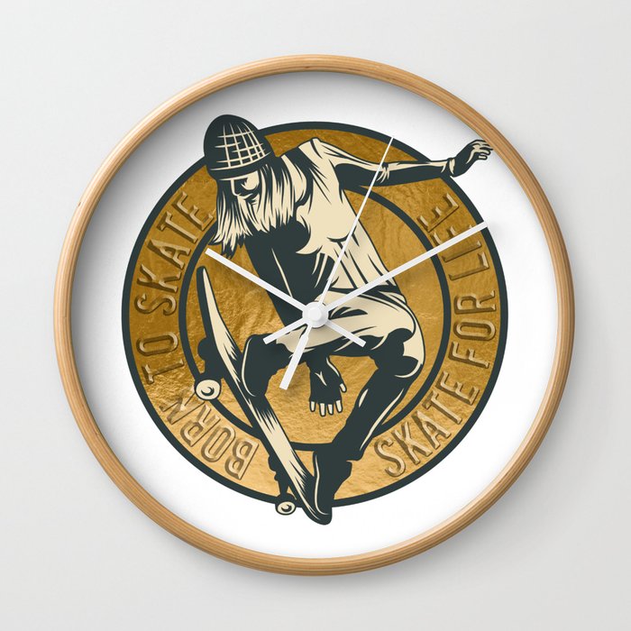 Skate for Life Wall Clock