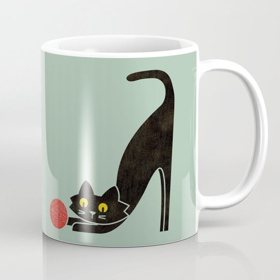 Fitz the curious  cat  Mug by Picomodi Society6